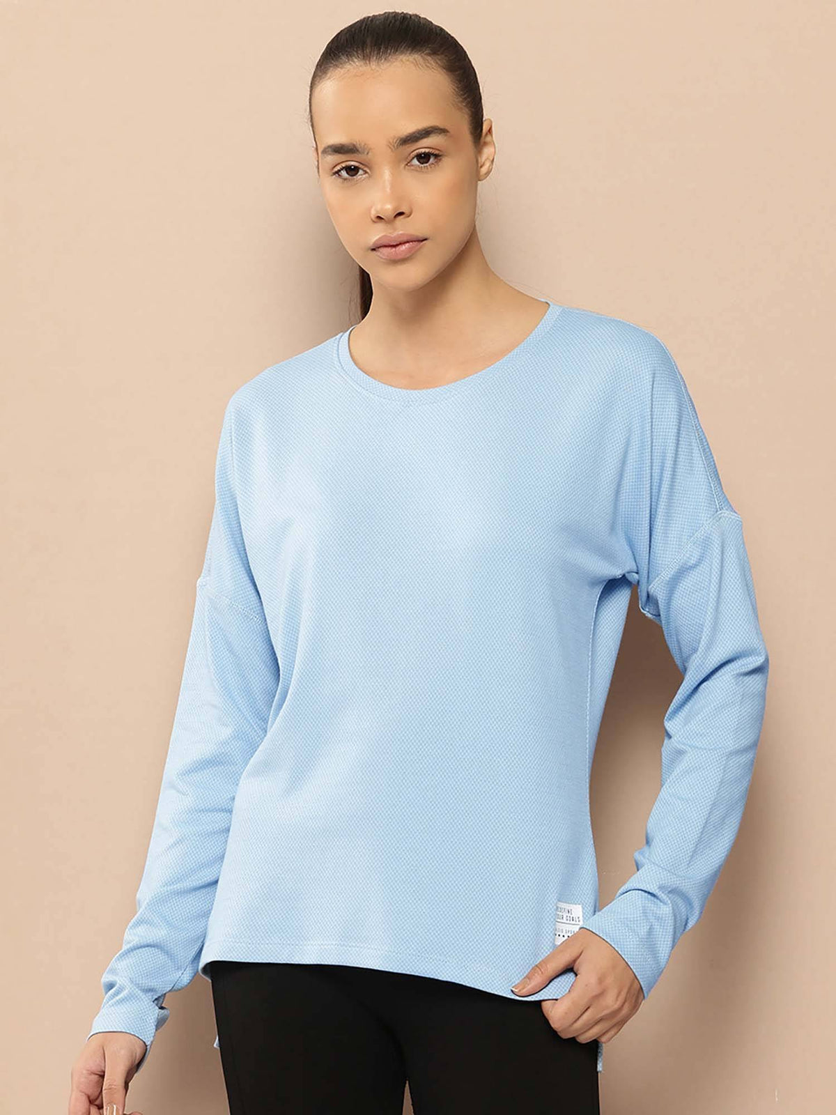 Blue Slim Fit Pull On Round Neck T-Shirt | TT89 - view 1
