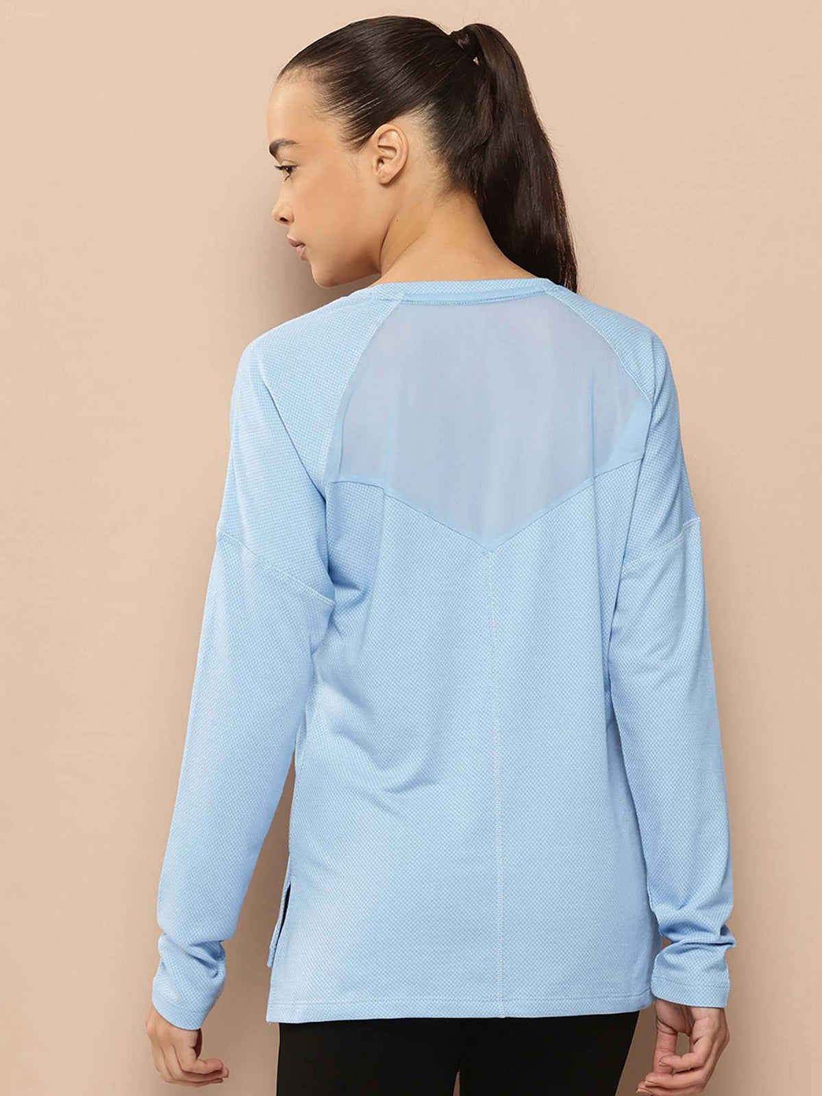 Blue Slim Fit Pull On Round Neck T-Shirt | TT89 - view 2