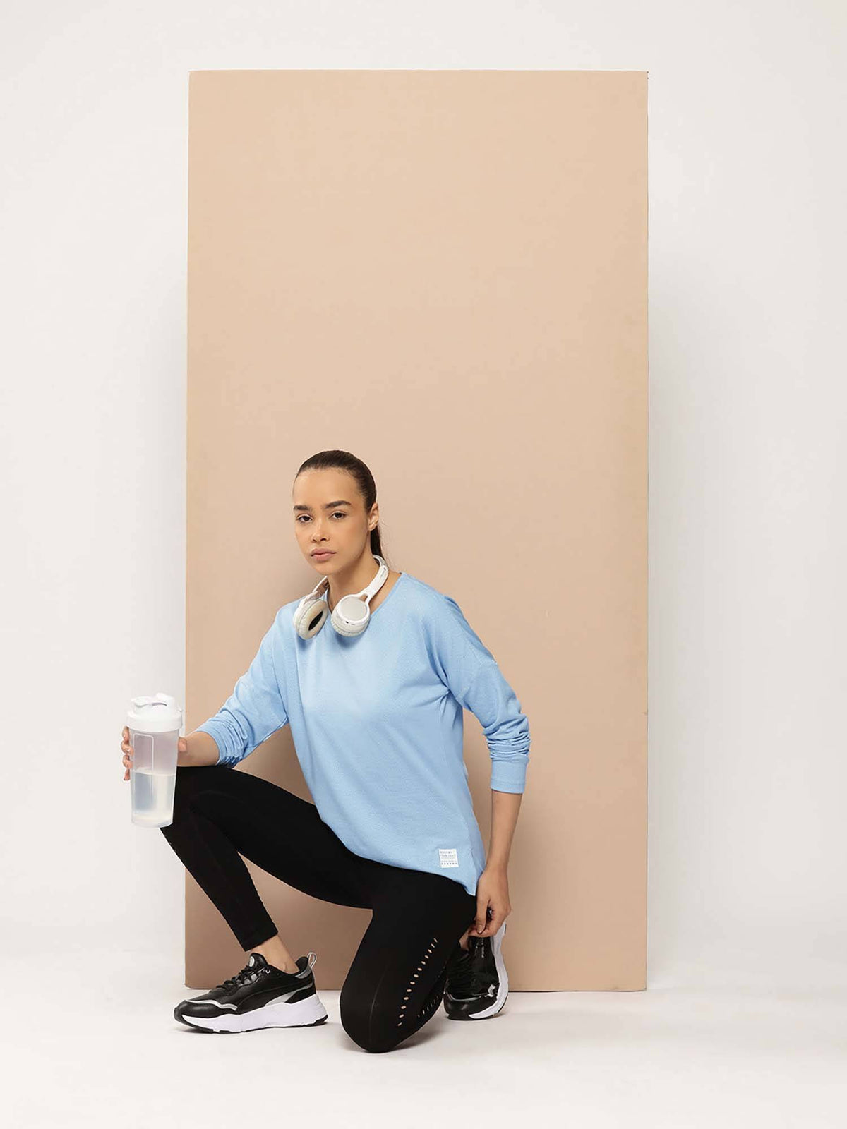 Blue Slim Fit Pull On Round Neck T-Shirt | TT89 - view 4
