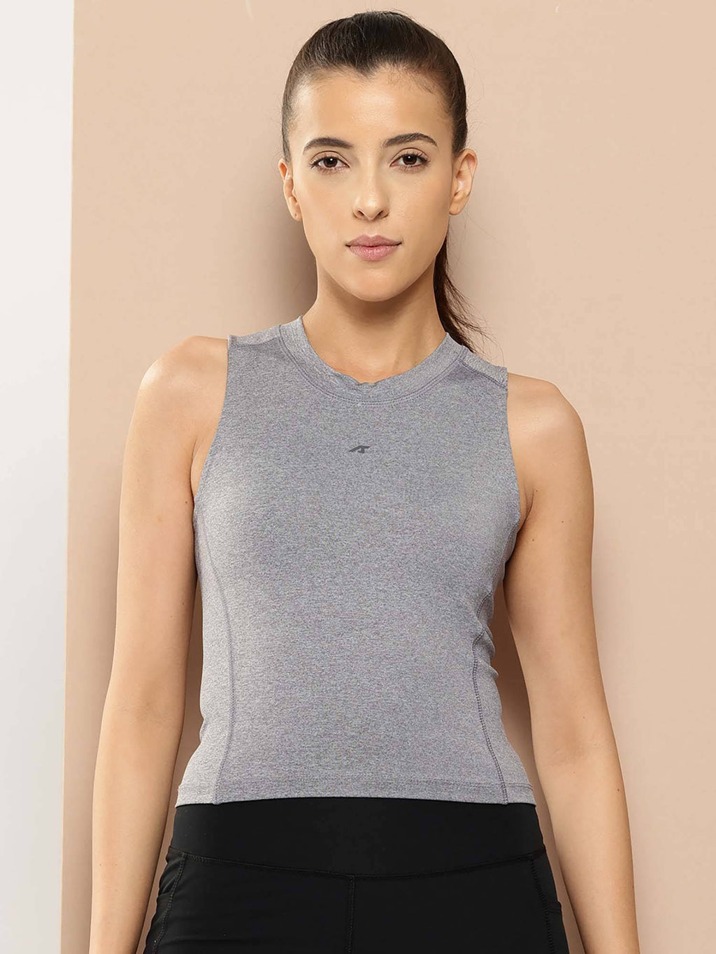 Grey Regular Fit Pull On Round Neck T-Shirt | TT89 - view 1