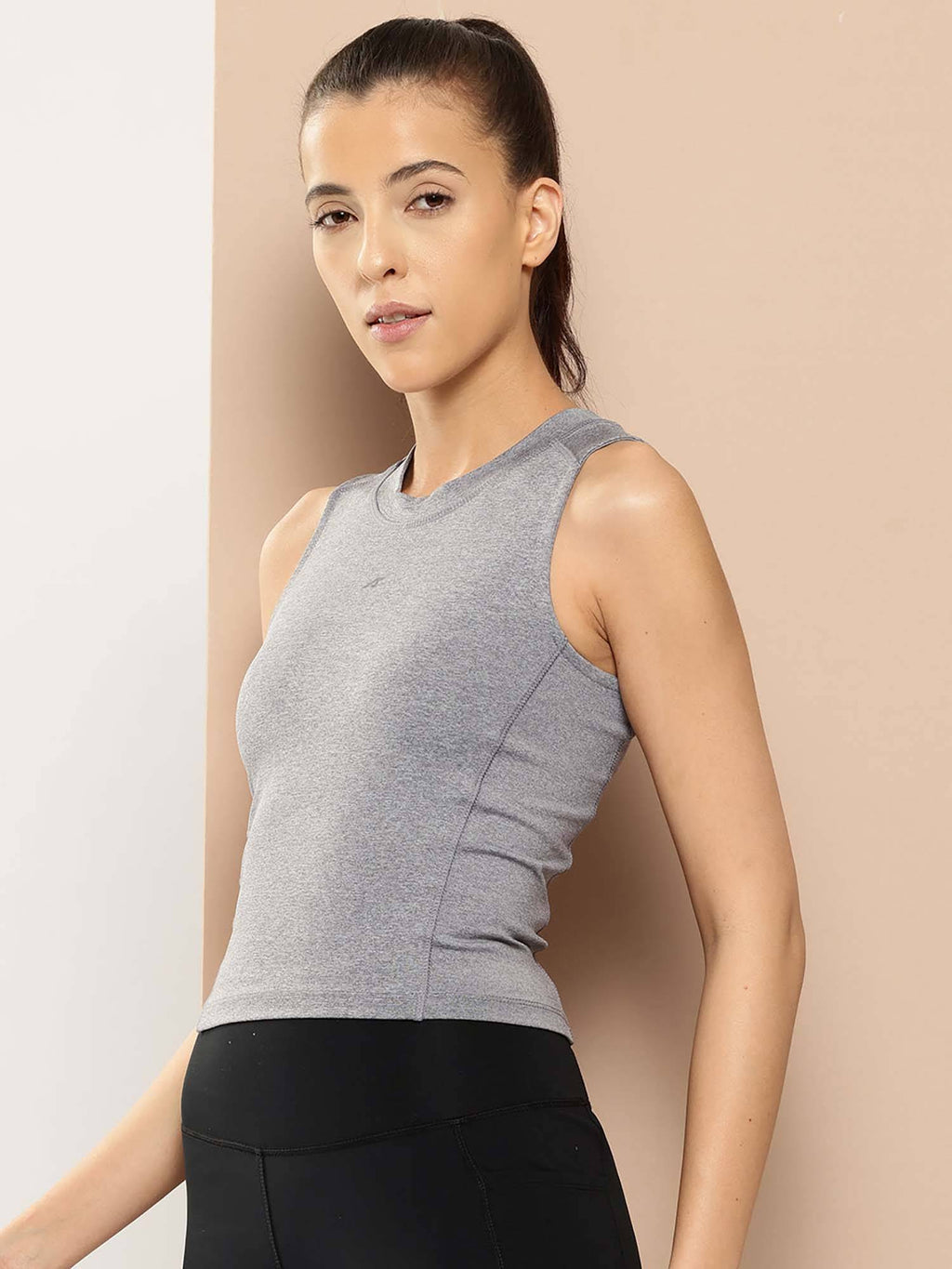 Grey Regular Fit Pull On Round Neck T-Shirt | TT89 - view 2