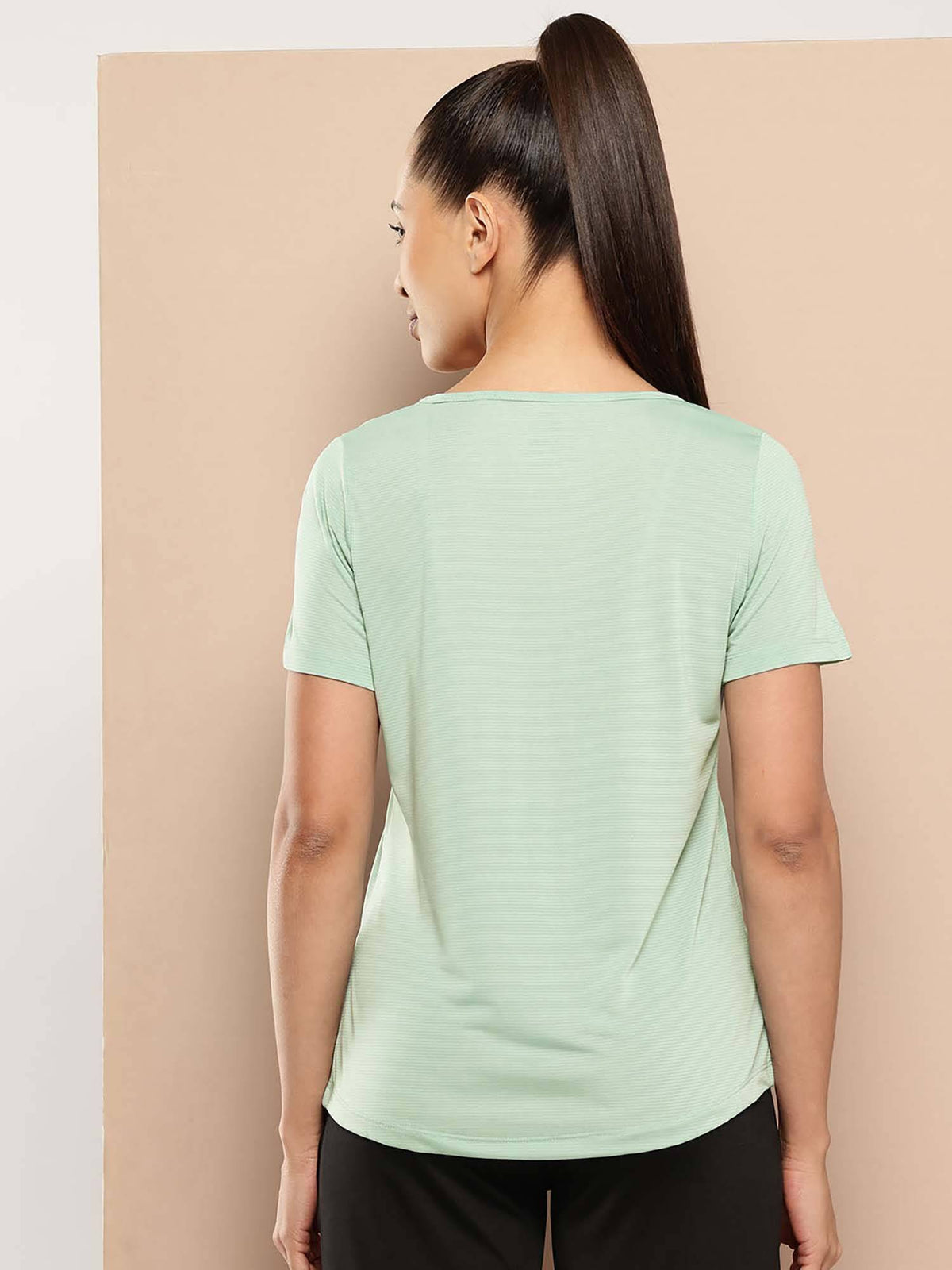 Green Slim Fit Pull On Round Neck T-Shirt | TT89 - view 5