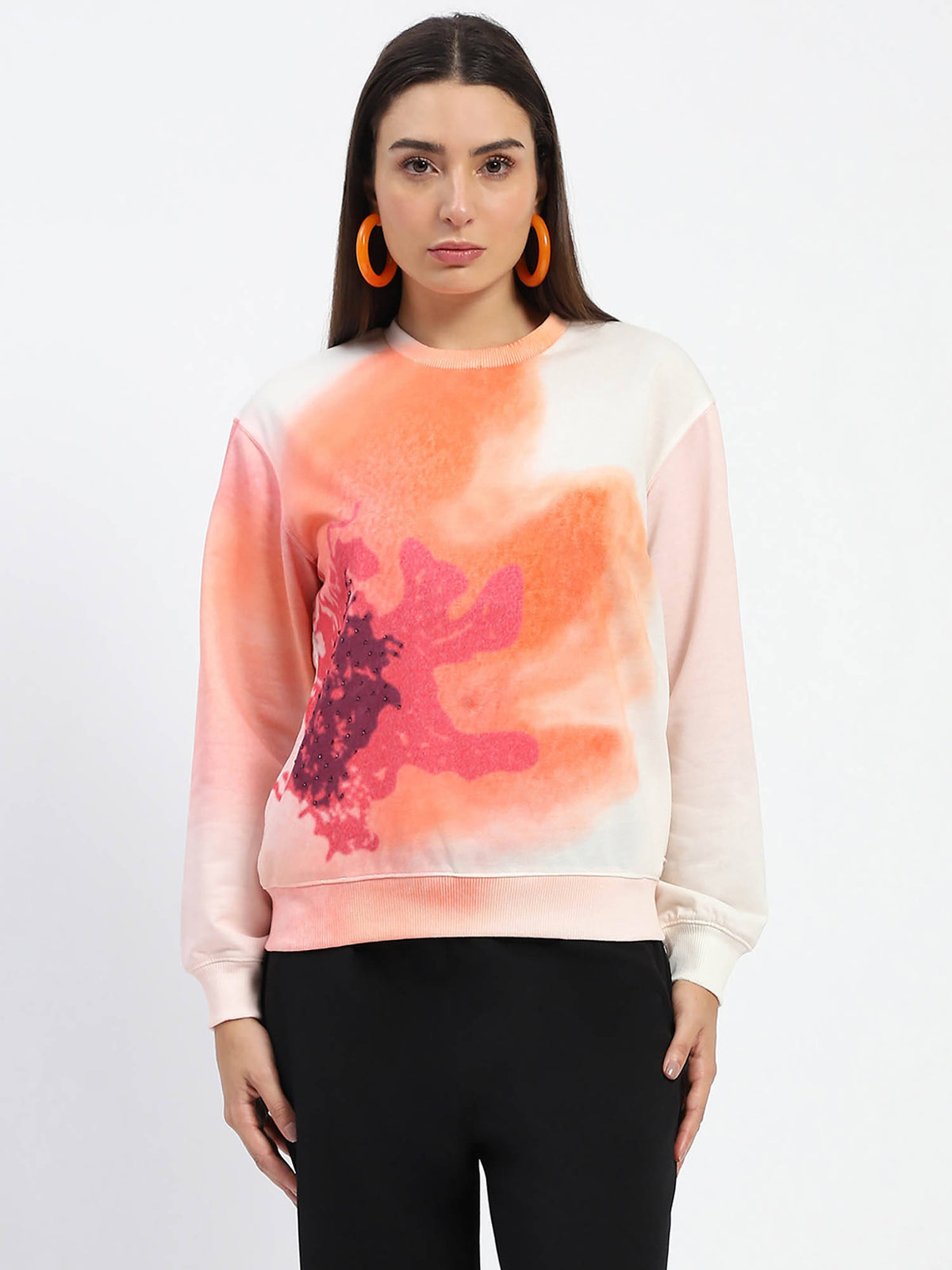 Round Neck Printed Multi-Color Sweatshirt | HD56 - view 1