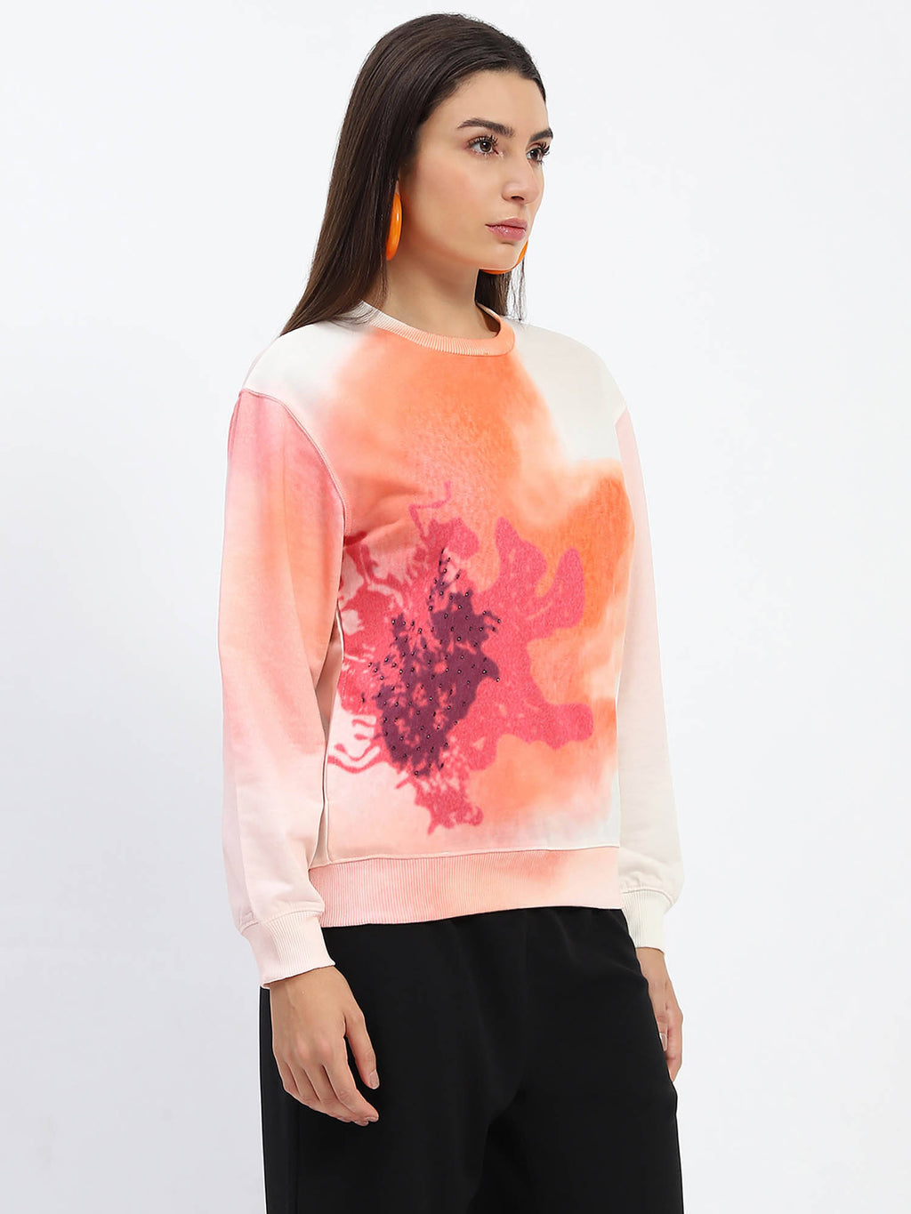 Round Neck Printed Multi-Color Sweatshirt | SS90 - view 3