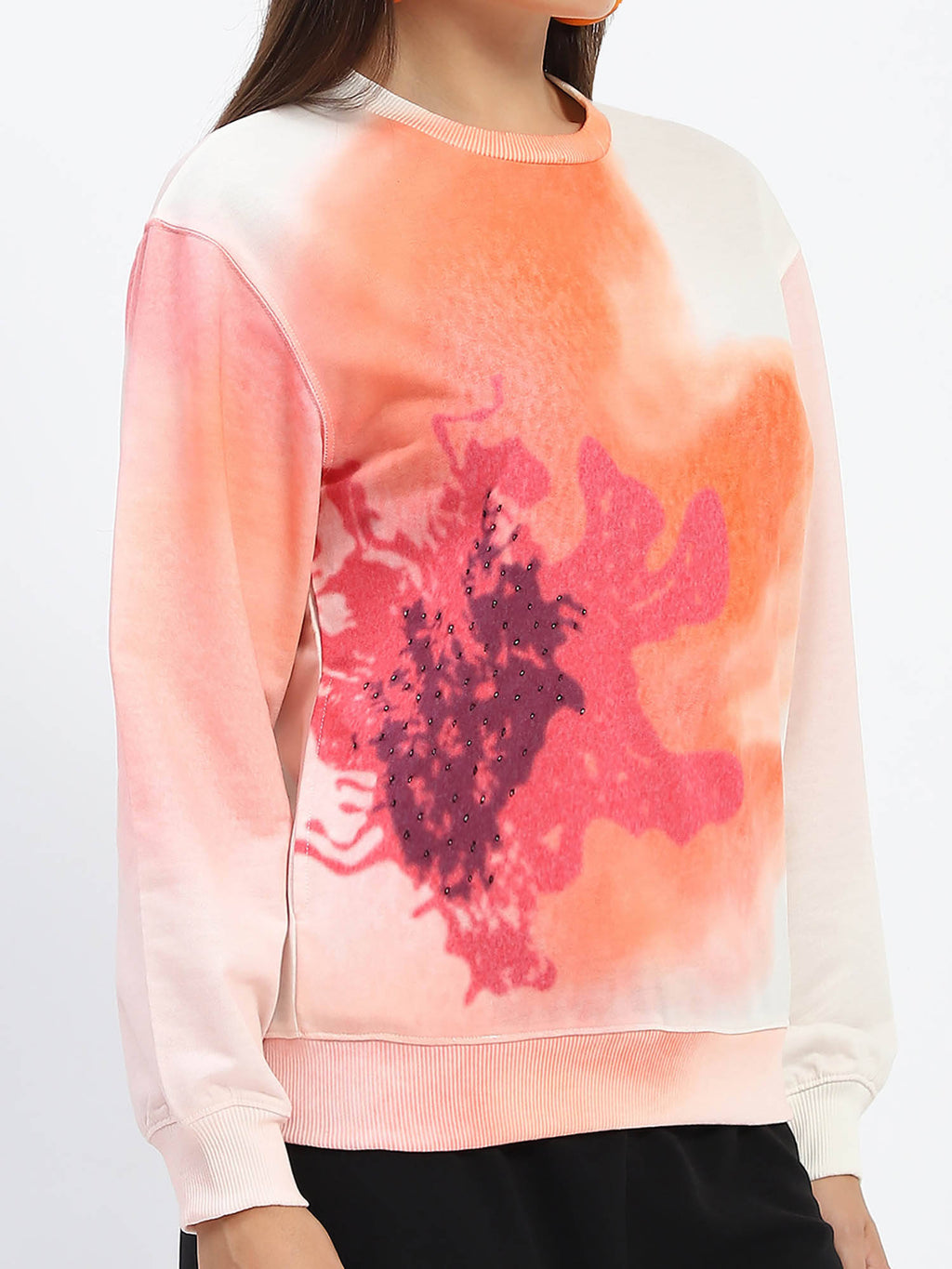 Round Neck Printed Multi-Color Sweatshirt | SS90 - view 4
