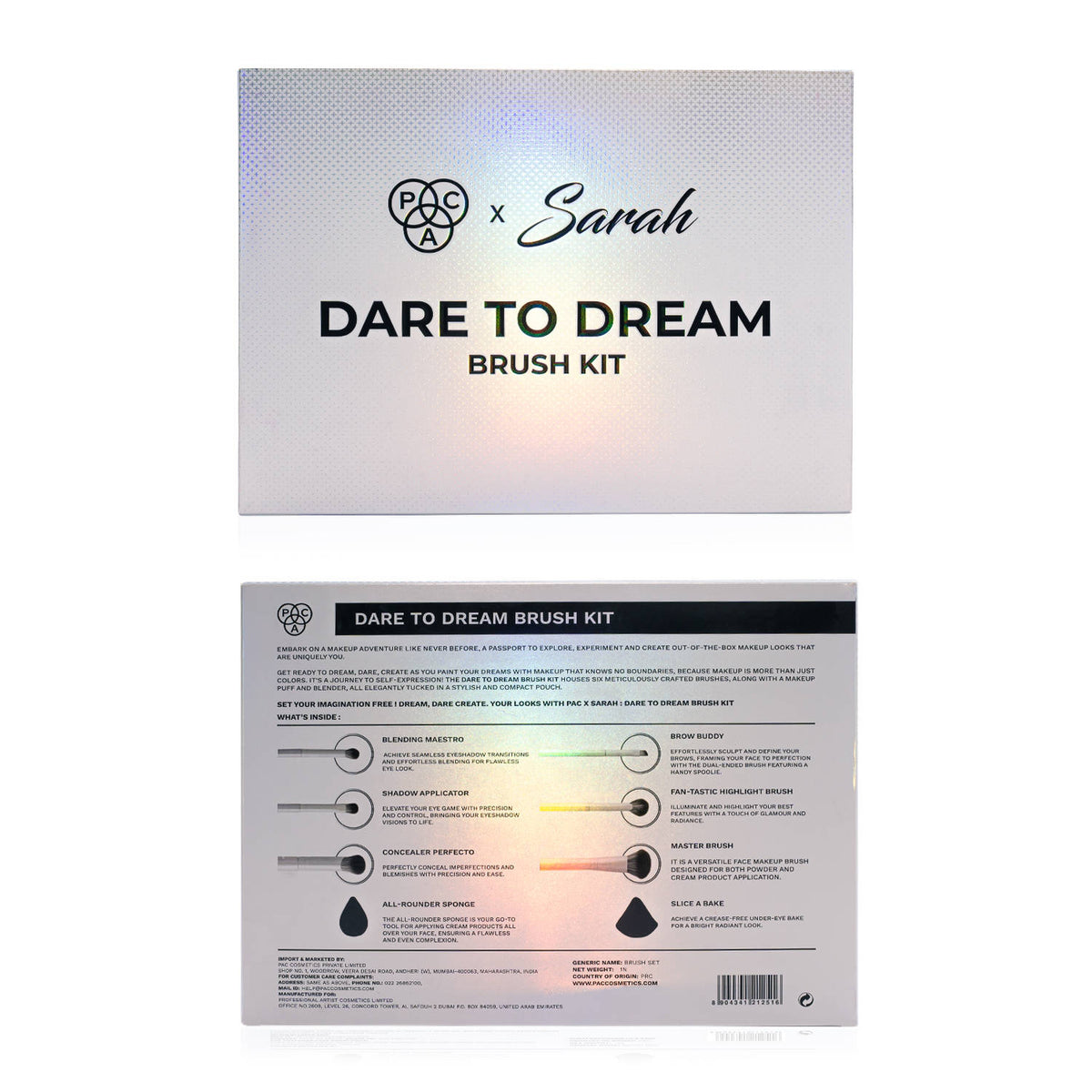X Sarah Dare to Dream Brush Kit-Precise Application Crease-free Finish Versatile Travel-friendly | T32 - view 5
