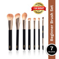 Beginner Basic Face & Eye Brush Kit - Sturdy Sleek Handles, Densely Packed Soft Bristles | T32 - view 1
