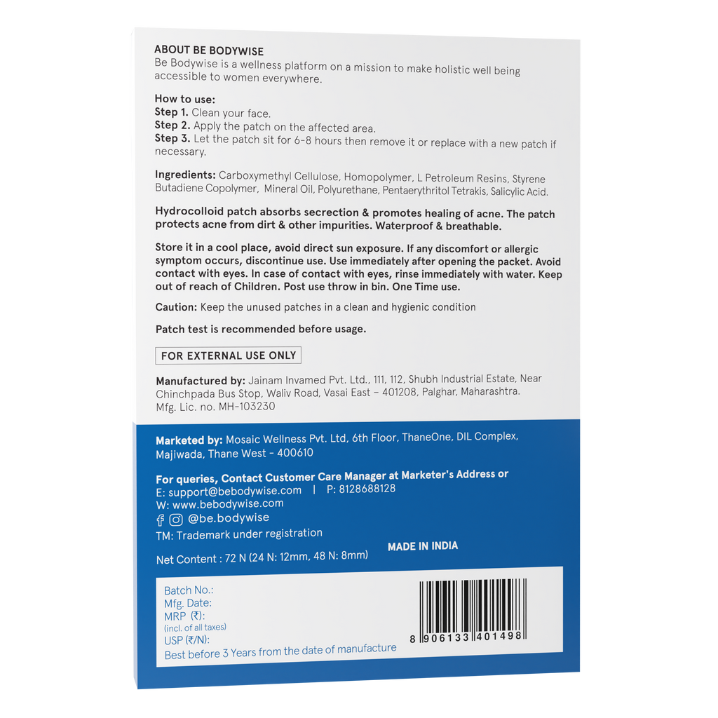 Hydrocolloid Acne Pimple Patch Absorbs & Flattens Acne Overnight | BWS9 - view 8