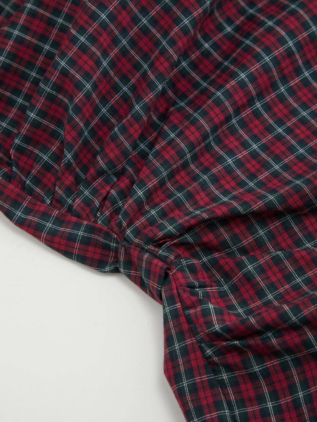 100% Cotton Tartan Split Ruched Shirt Curve & Plus | S67 - view 2