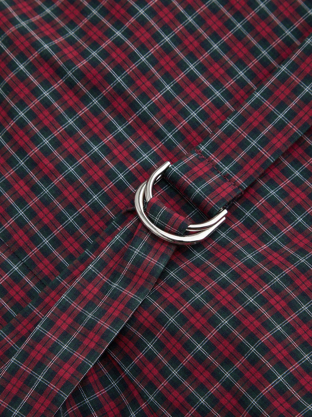 100% Cotton Tartan Split Ruched Shirt Curve & Plus | S67 - view 7