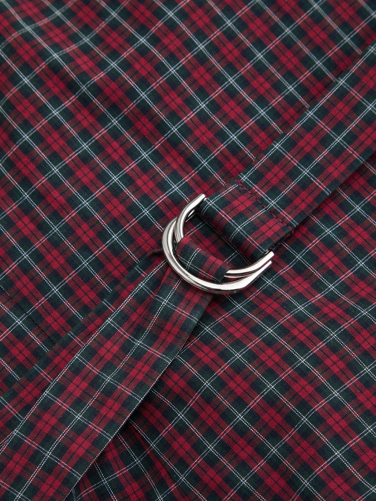 100% Cotton Tartan Split Ruched Shirt Curve & Plus | S67 - view 7