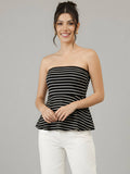 Stretchable Strapless Peplum Top | pt51 - view 7