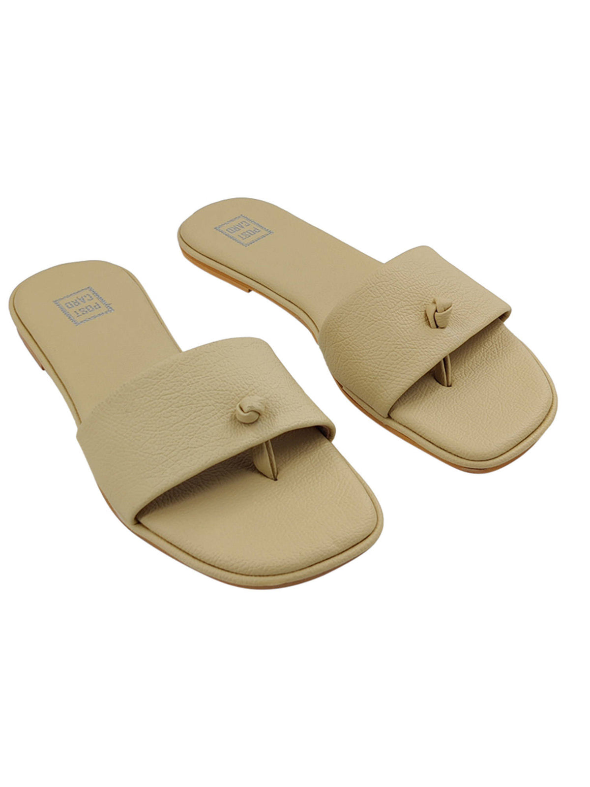 Solid Beige Flats | F61 - view 1