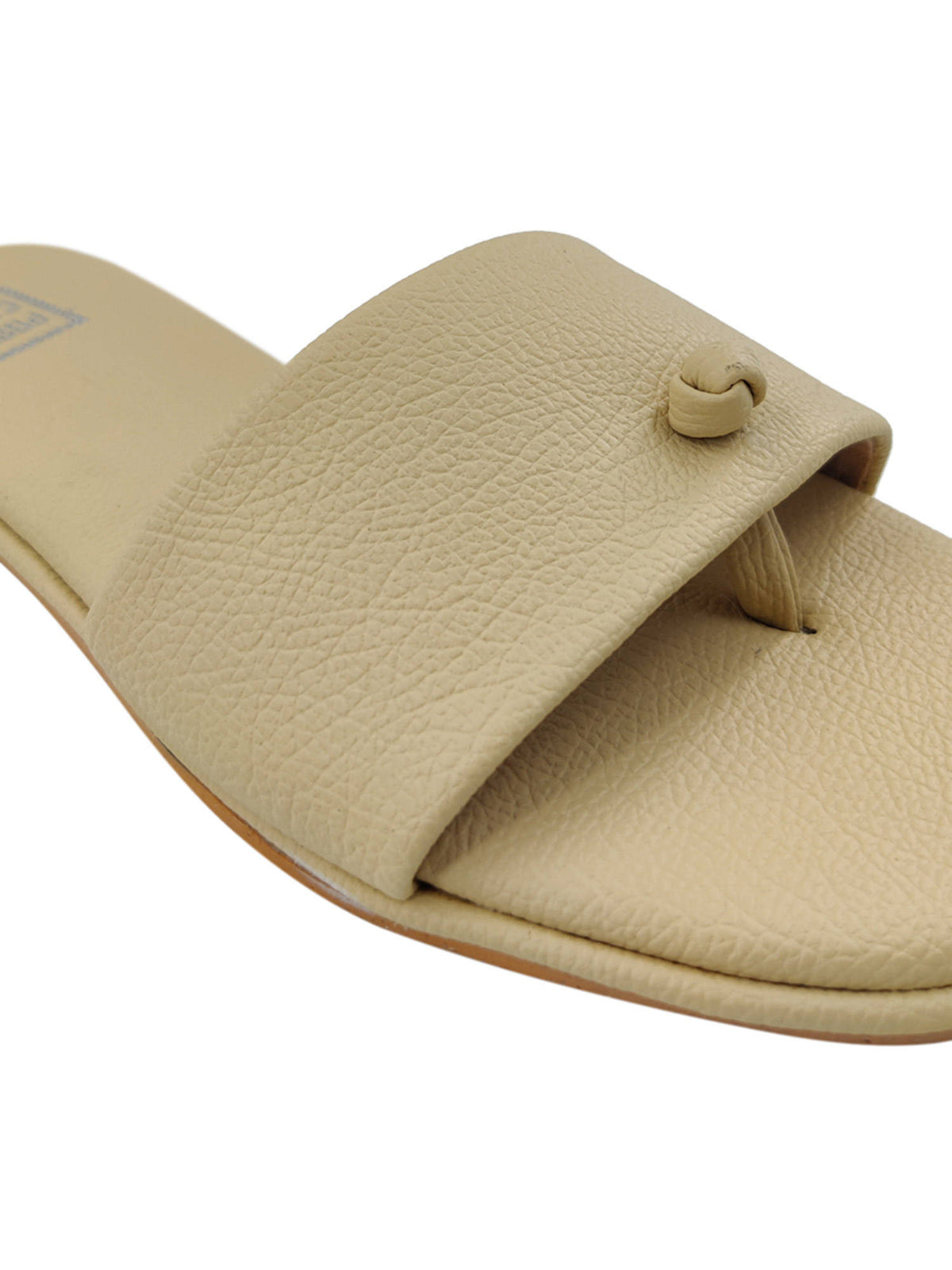 Solid Beige Flats | F61 - view 3