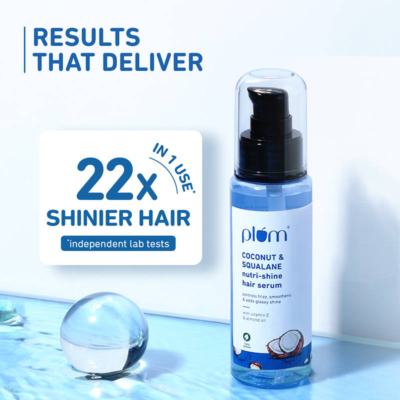 Coconut & Squalane Nutri-Shine Hair Serum For Smooth- Shiny Hair | H85 - view 3