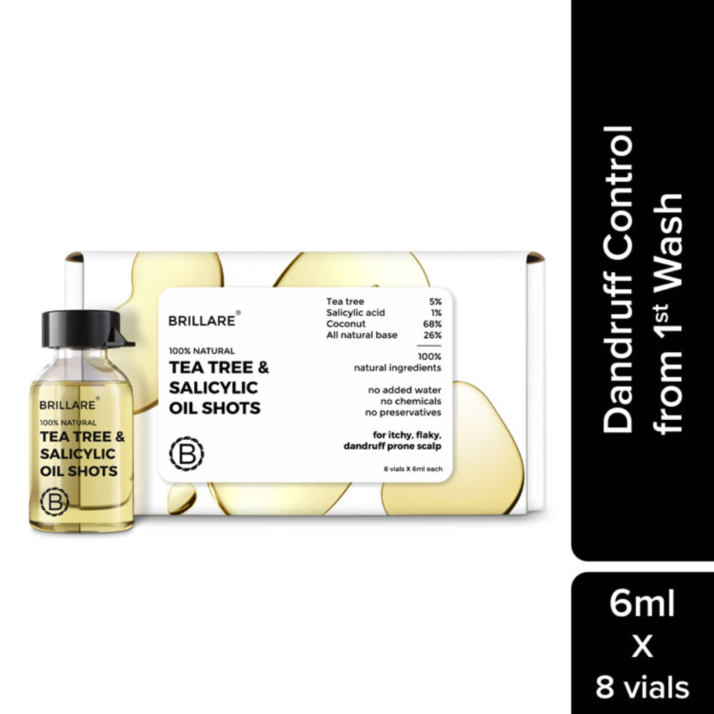 5% Tea Tree Hair Oil Shots for Dandruff & Itchy Scalp, with 1% Salicylic Acid | H85 - view 1
