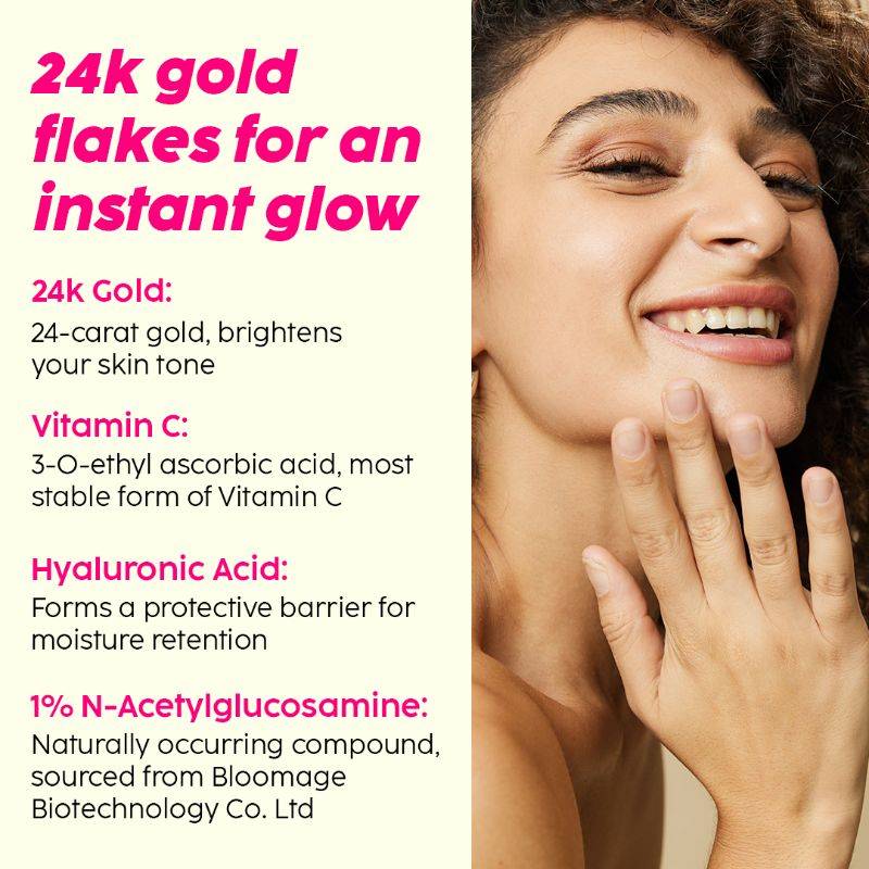 24k Guava Gold Lightweight Face Serum With Vitamin C & Hyaluronic Acid, Primer For Glowing Skin | PL1 - view 3