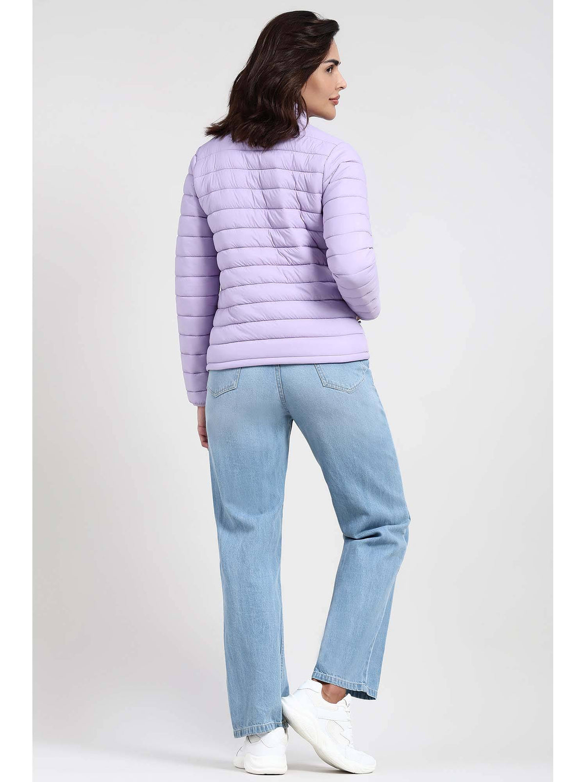 Lavender Nylon Full Sleeves Zipper Jacket | JC78 - view 5