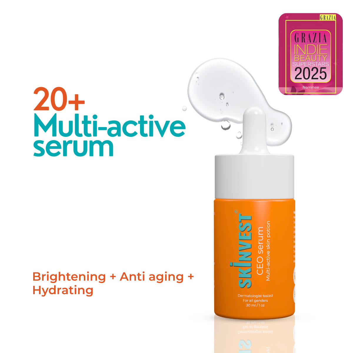 CEO face Serum for Acne, Pigmentation & Pores Niacinamide, Alpha Arbutin, Peptides | Z8 - view 1