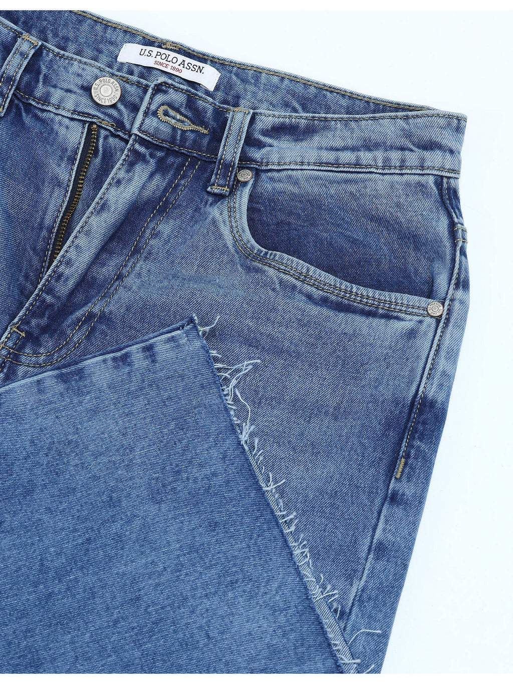 Blue High Rise Wide Leg Jeans | WL90 - view 2