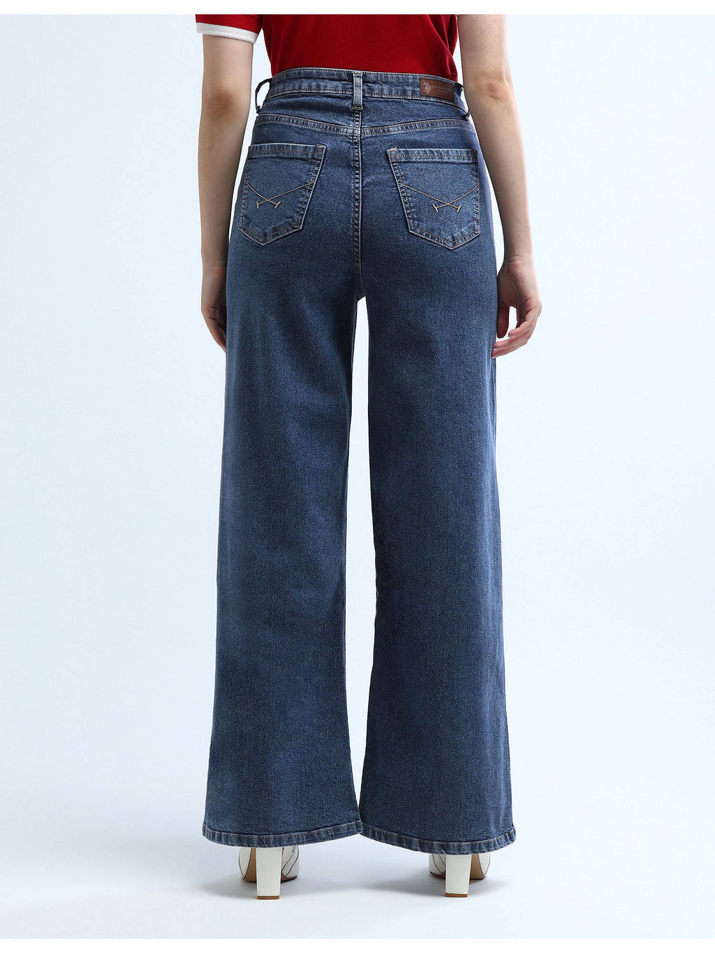 Navy Blue High Rise Stretchable Baggy Jeans | BG78 - view 5