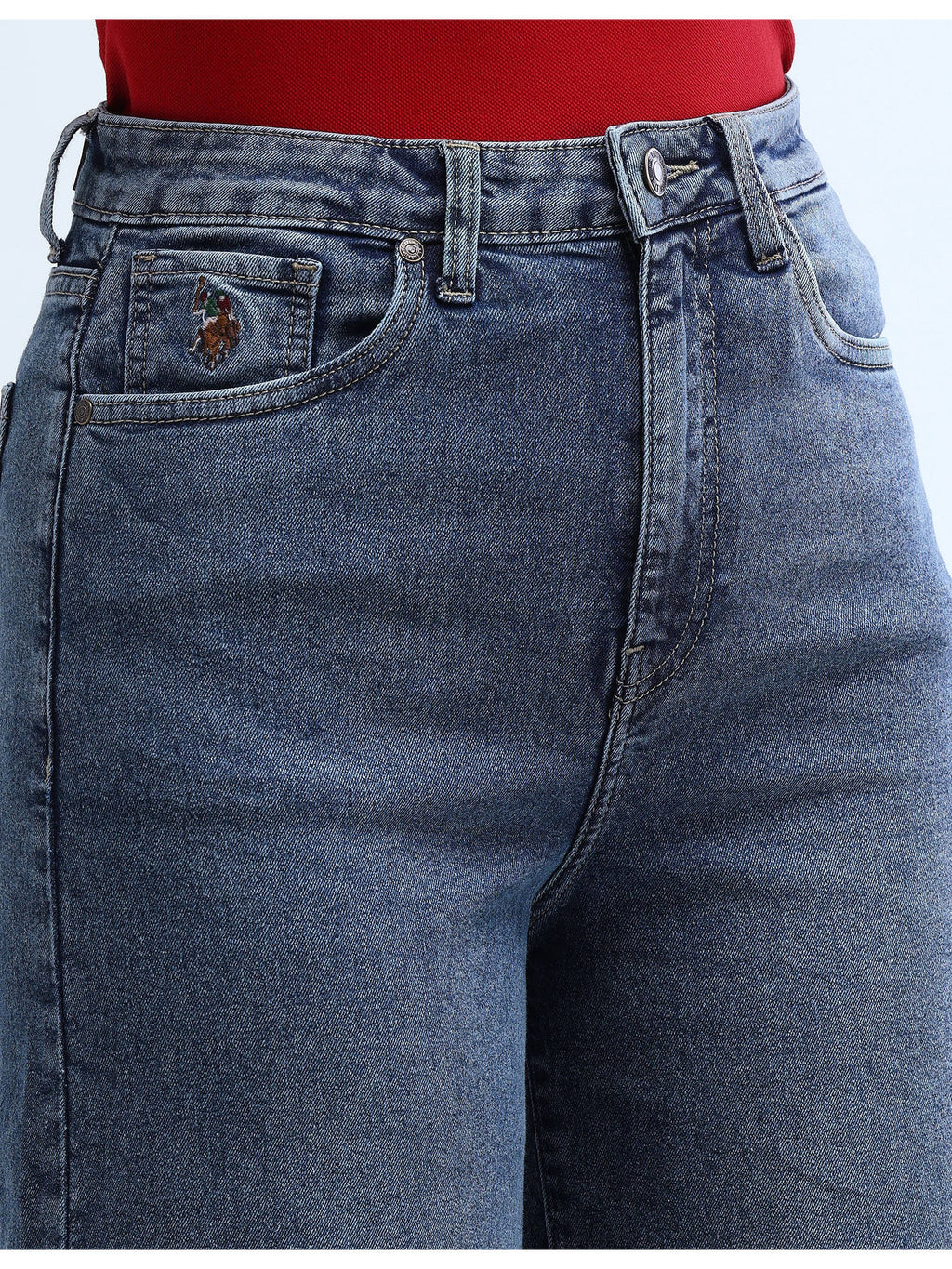 Navy Blue High Rise Stretchable Baggy Jeans | BG78 - view 7