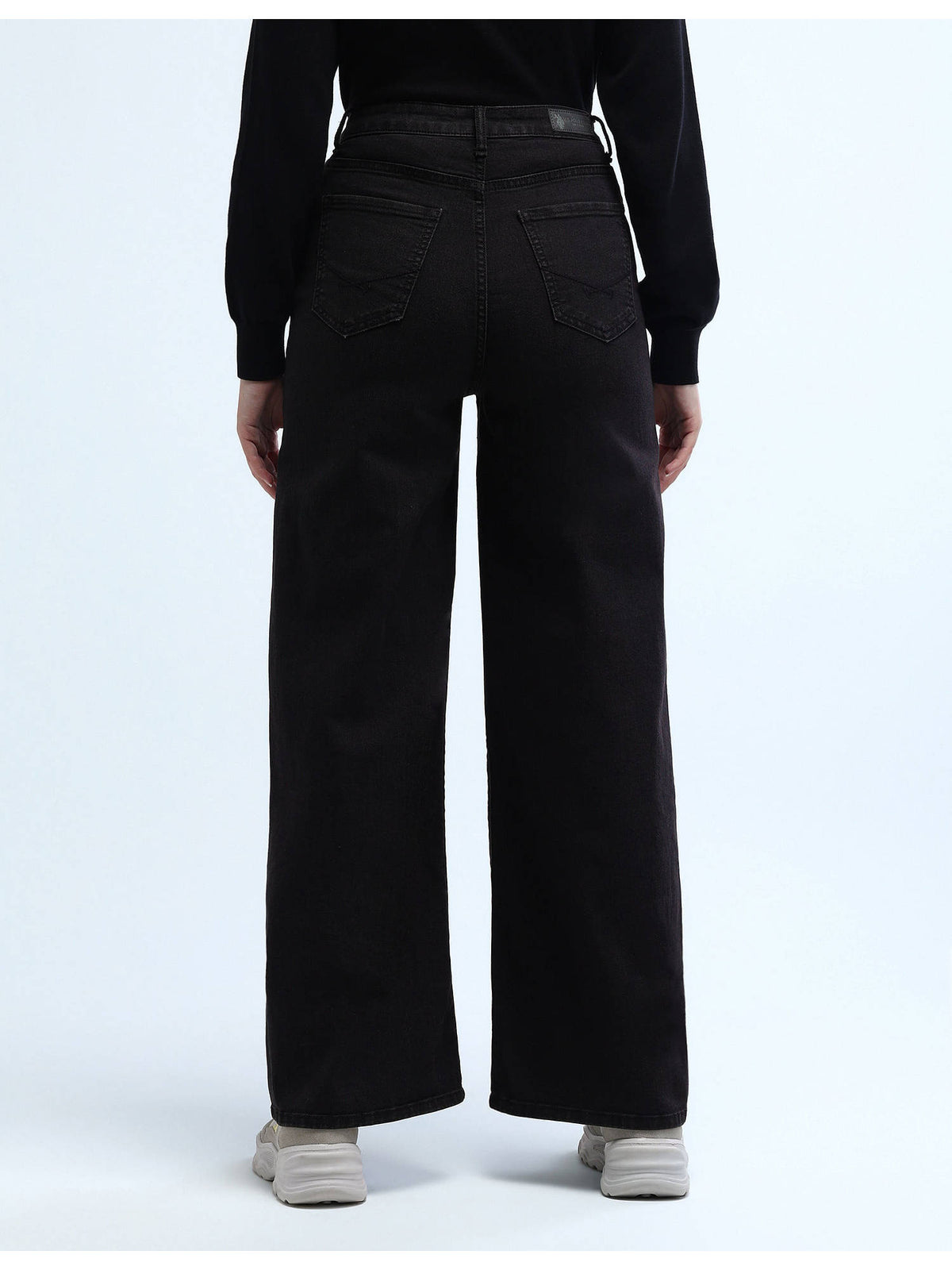 Black High Rise Stretchable Baggy Jeans | BG78 - view 5