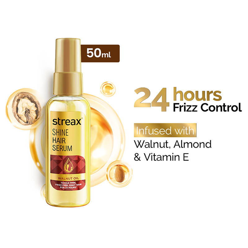 Hair Serum Vitalized with Walnut Oil, For Hair Smoothening & Shine, For Dry & Frizzy Hair | H85 - view 1