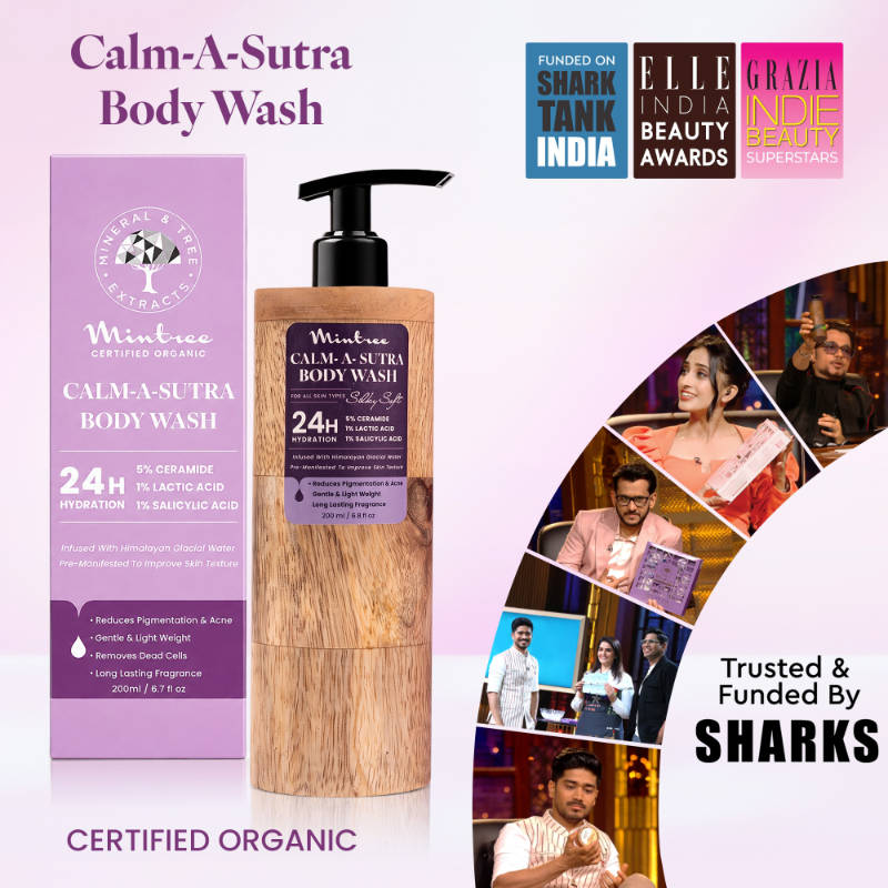Organic Calming Body Wash for Dull,Dry & Tanned Skin with Ceramide|Shower Gel for Men&Women | H02 - view 3