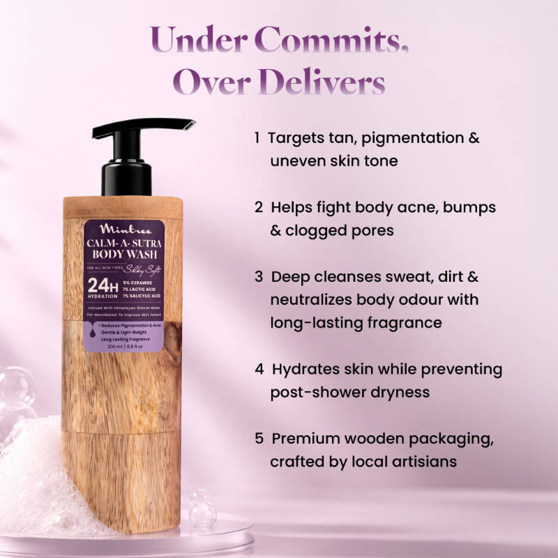 Organic Calming Body Wash for Dull,Dry & Tanned Skin with Ceramide|Shower Gel for Men&Women | H02 - view 4