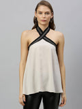 Beige Halter Neck Top | HT67 - view 1
