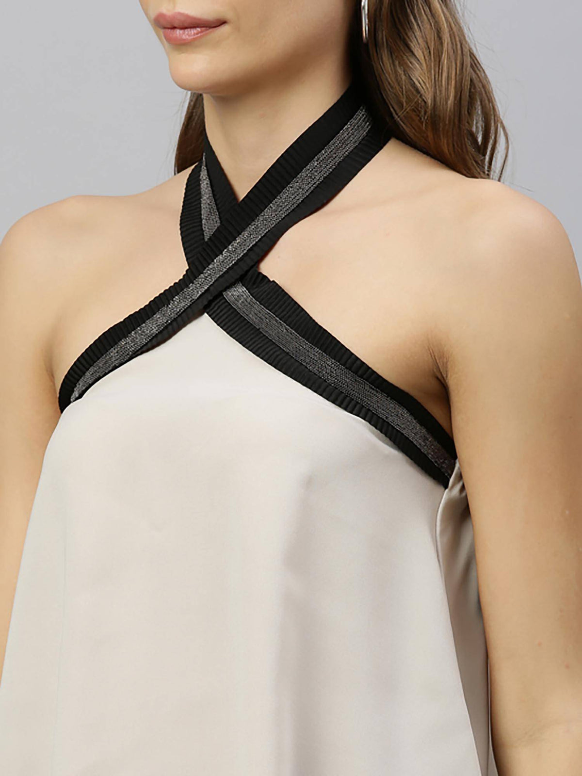 Beige Halter Neck Top | HT67 - view 4