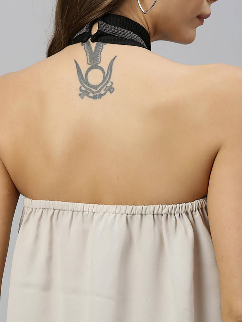 Beige Halter Neck Top | HT67 - view 5