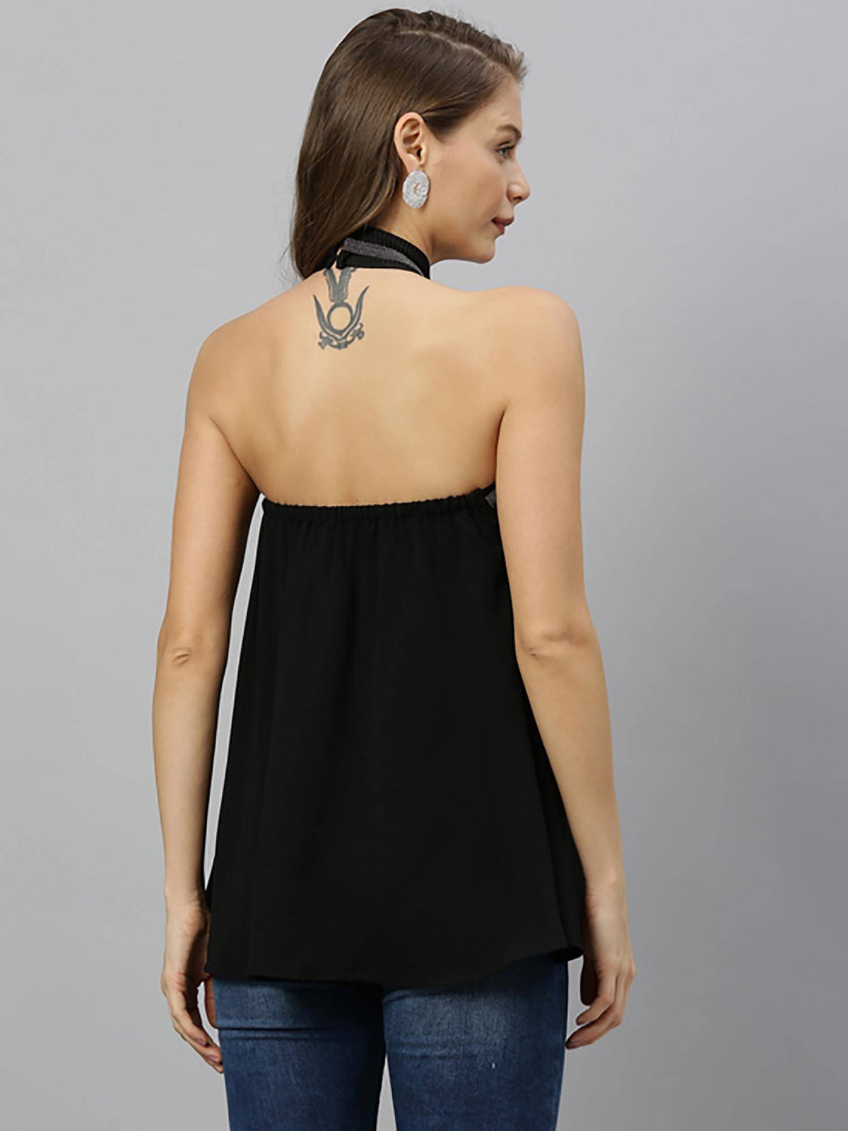 Beige Halter Neck Top | HT67 - view 7