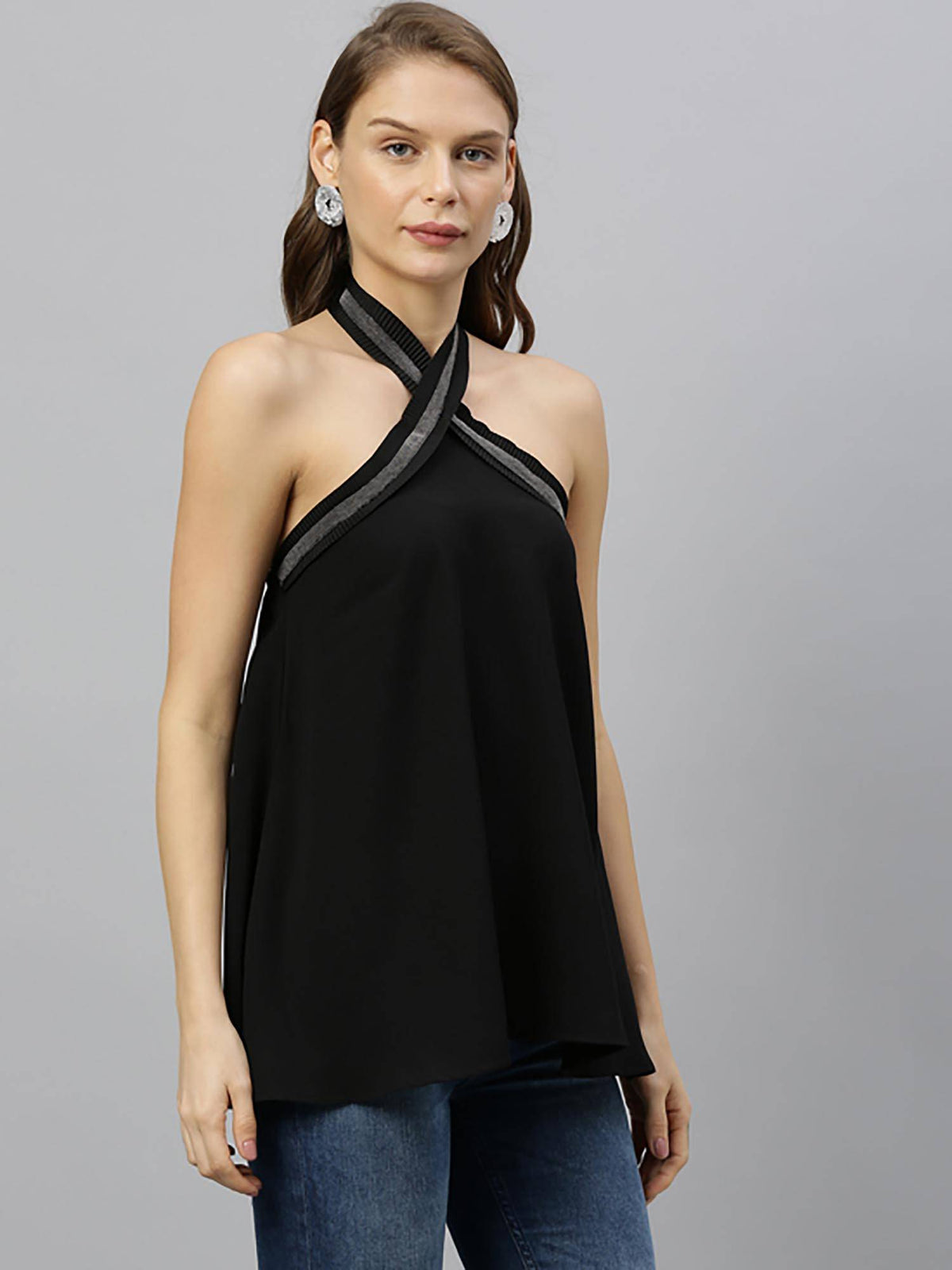 Beige Halter Neck Top | HT67 - view 8