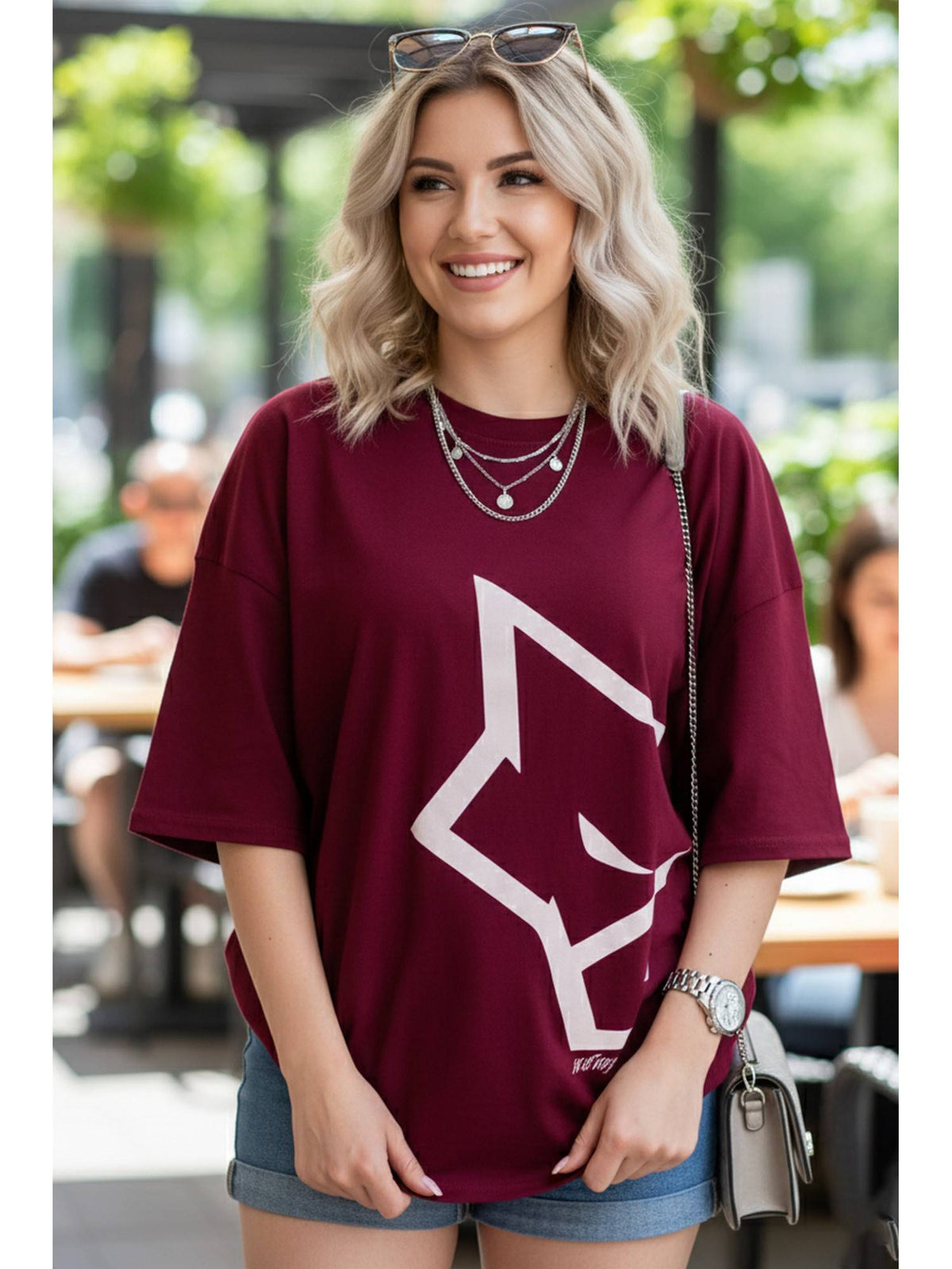 Typography Women's Pink T-Shirt | TS56 - view 9