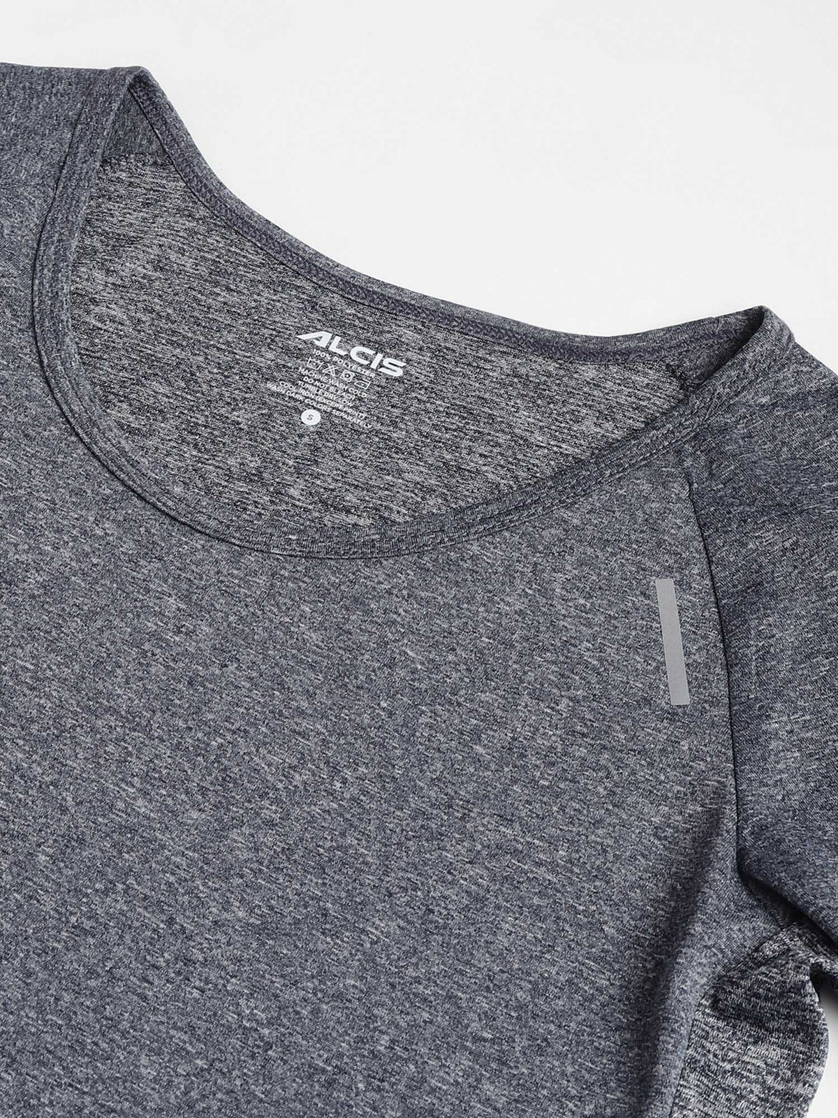 Women Grey Heather Anti Static Slim Fit Round Neck Distance Training T-Shirt | TT89 - view 2