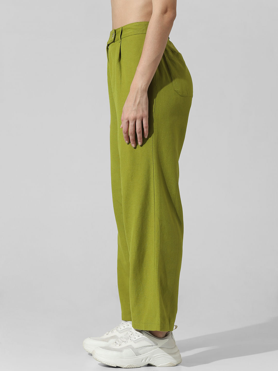 Green High Rise Pants