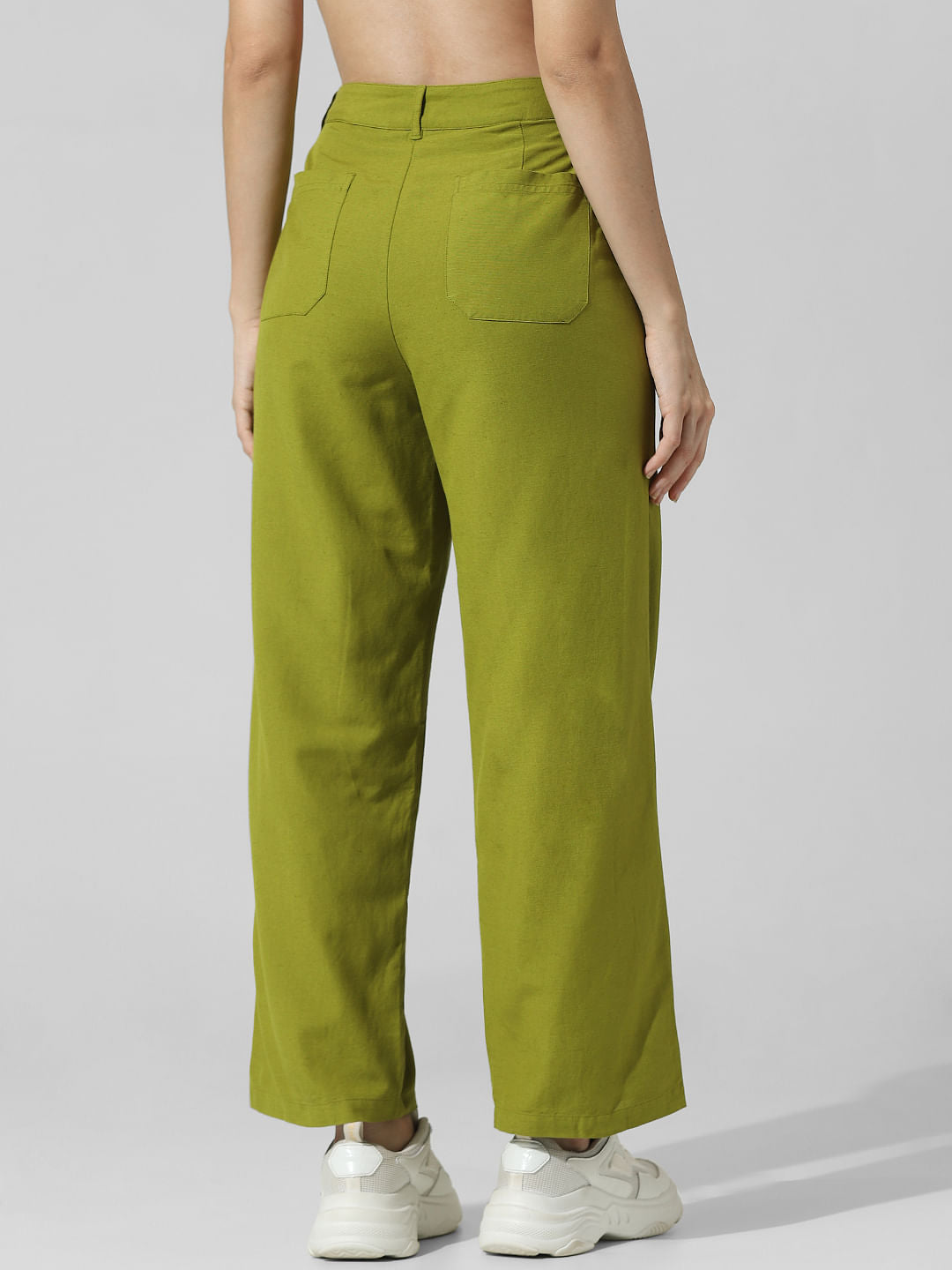 Green High Rise Pants