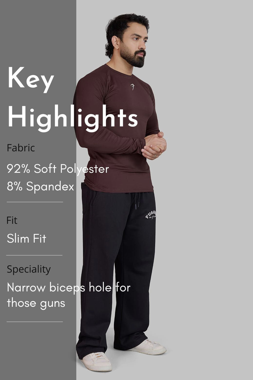 Core Fullsleeves T-shirt Brown