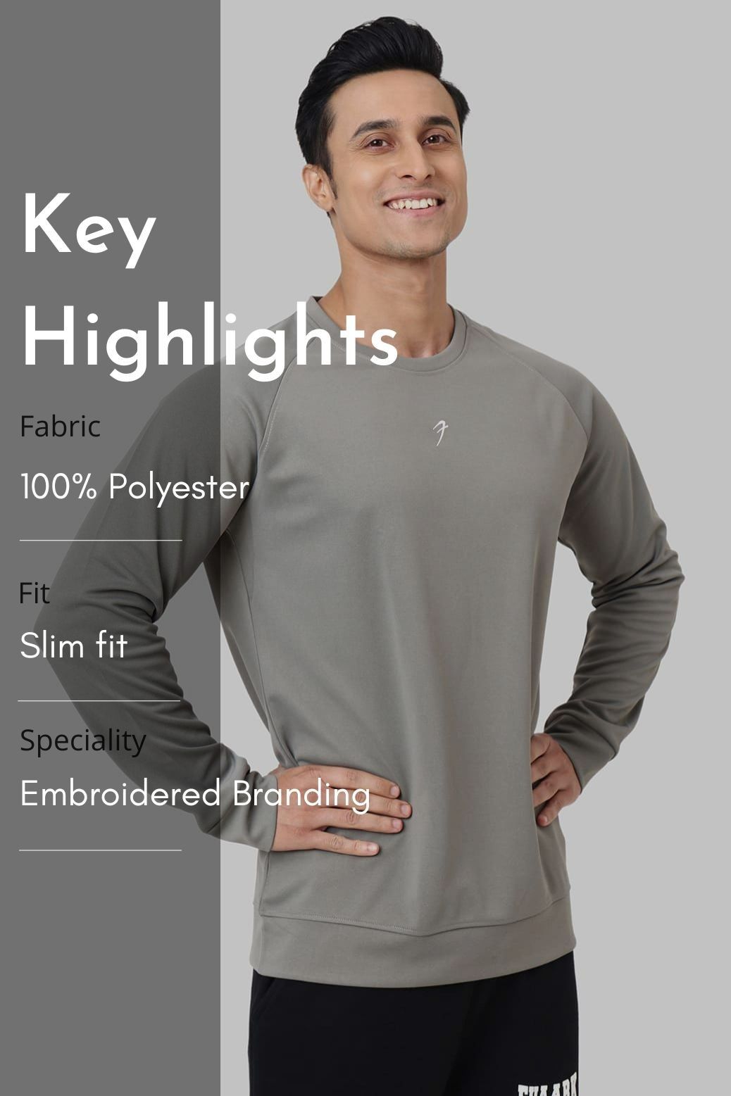 Polish Sweatshirt Light Grey