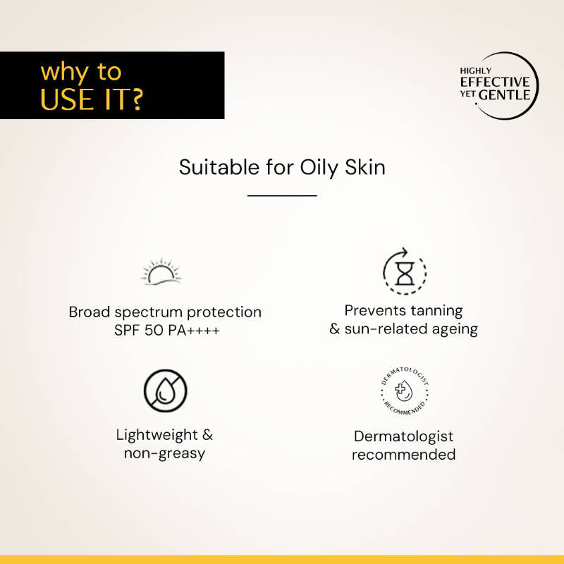 Gel Sunscreen SPF 50+ PA+++, No White Cast, Lightweight, Non-Greasy - In - Vivo Tested | FC3 - view 2