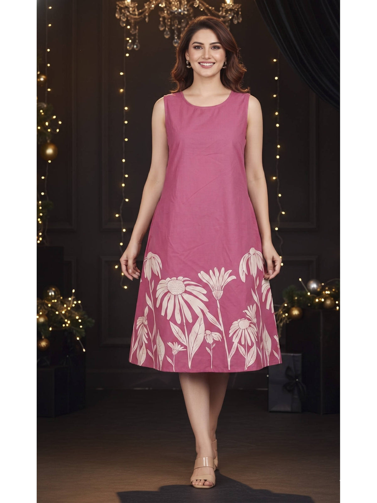 Women's Black A-Line Dress | D56 - view 11