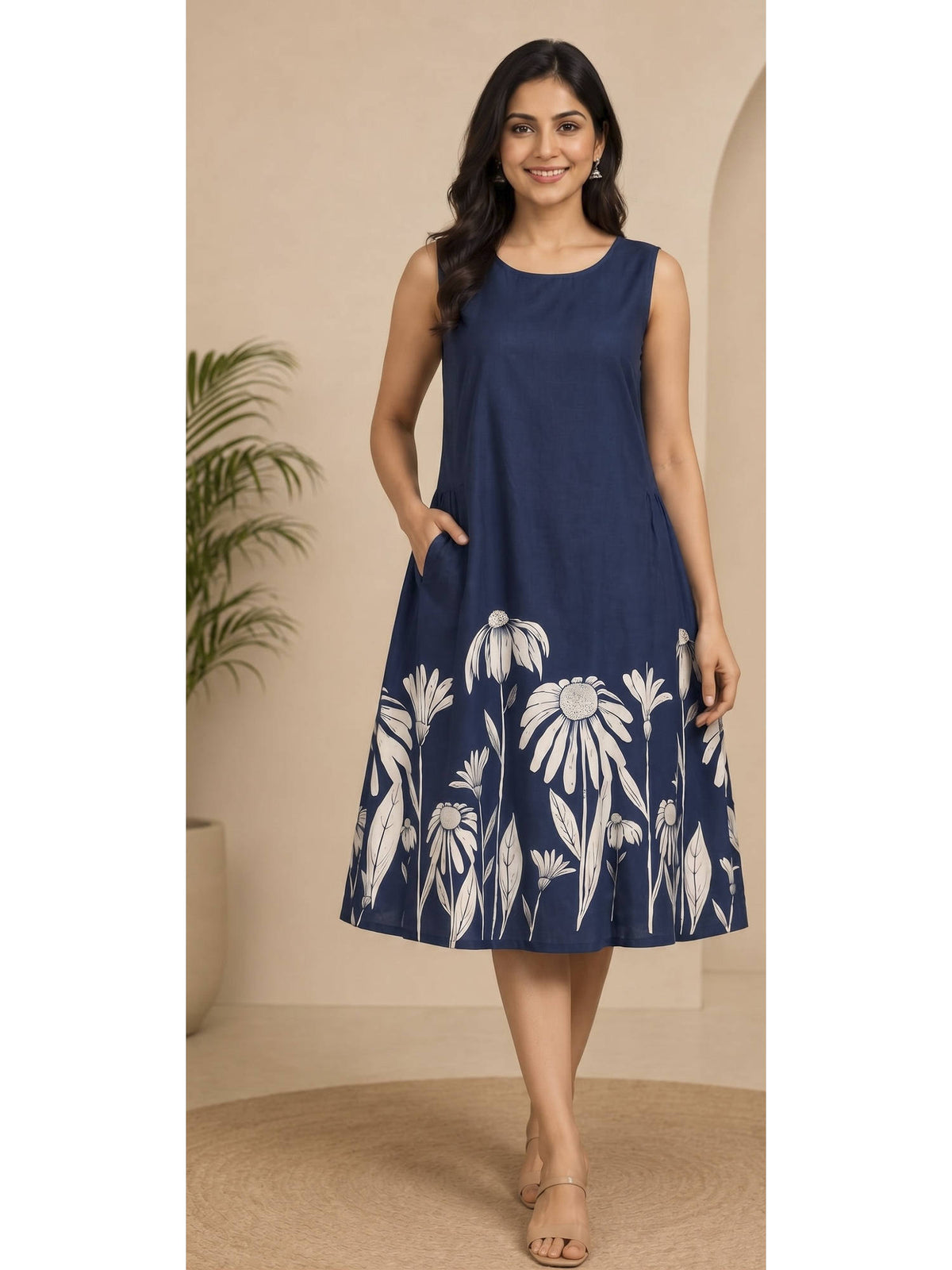 Women's Black A-Line Dress | D56 - view 6