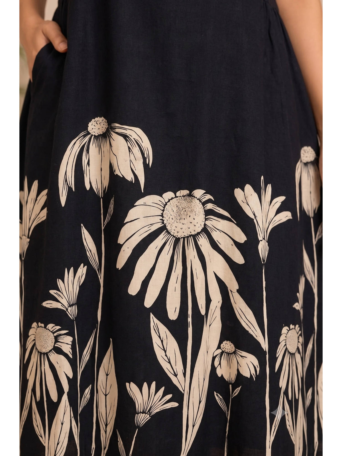 Women's Black A-Line Dress | D56 - view 5