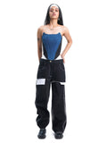 Two Tone Denim Top- Strapless | TT90 - view 1