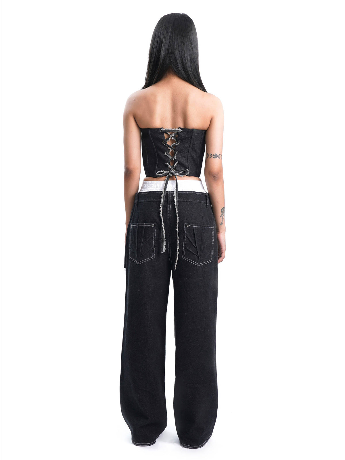 Two Tone Denim Top- Strapless | TT90 - view 2