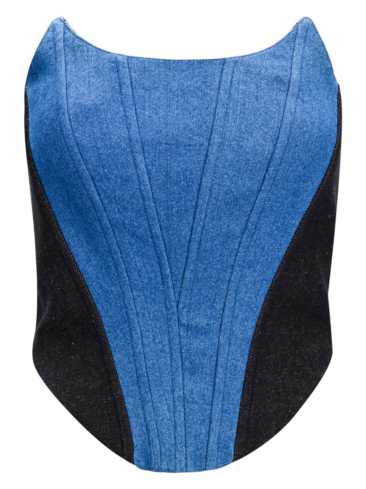 Two Tone Denim Top- Strapless | TT90 - view 5