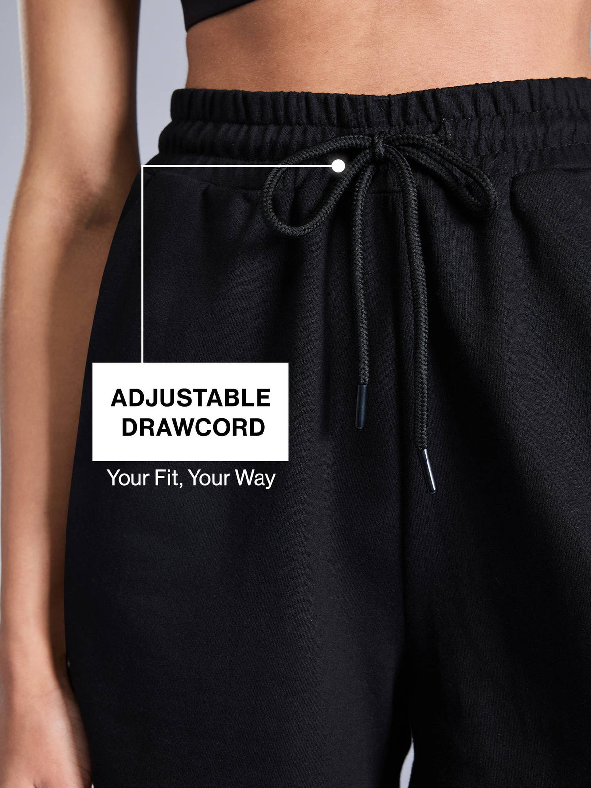 Cotton Terry 3.5" Relaxed Fit Shorts with Pockets for Workout & Lounge KIC405 Black - view 4