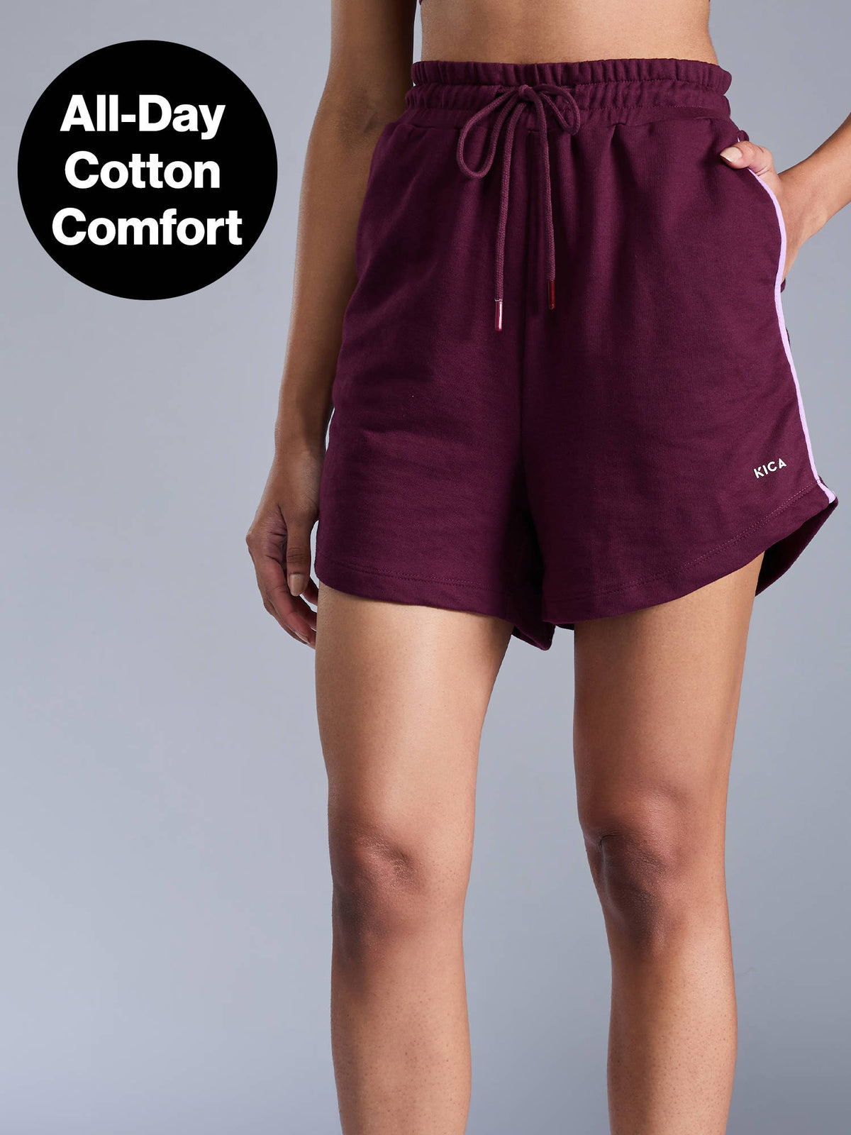 Cotton Terry 3.5" Relaxed Fit Shorts with Pockets for Workout & Lounge KIC405 Black - view 7